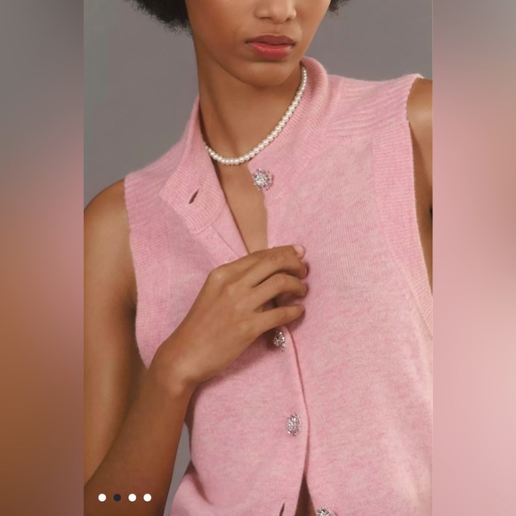 Anthropologie Maeve Button Down Cashmere Sweater - Picture 1 of 10